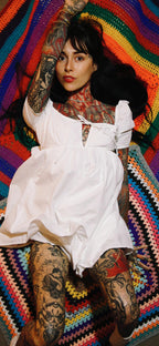 Baby Doll Dress in China White
