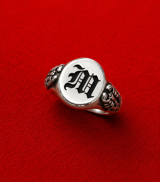 Small Scorpion Signet Ring with Initial Engraving