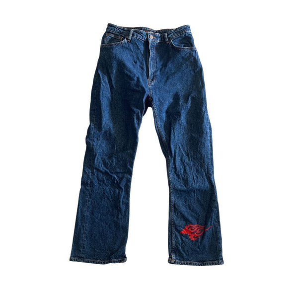The Perfect Nudie Jeans with a Red Flame