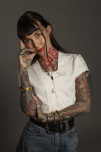 Cap Sleeve Tunic (White)