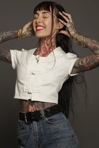 Cap Sleeve Tunic (White)