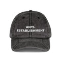 "ANTI-ESTABLISHMENT" Vintage Style Embroidered Hat