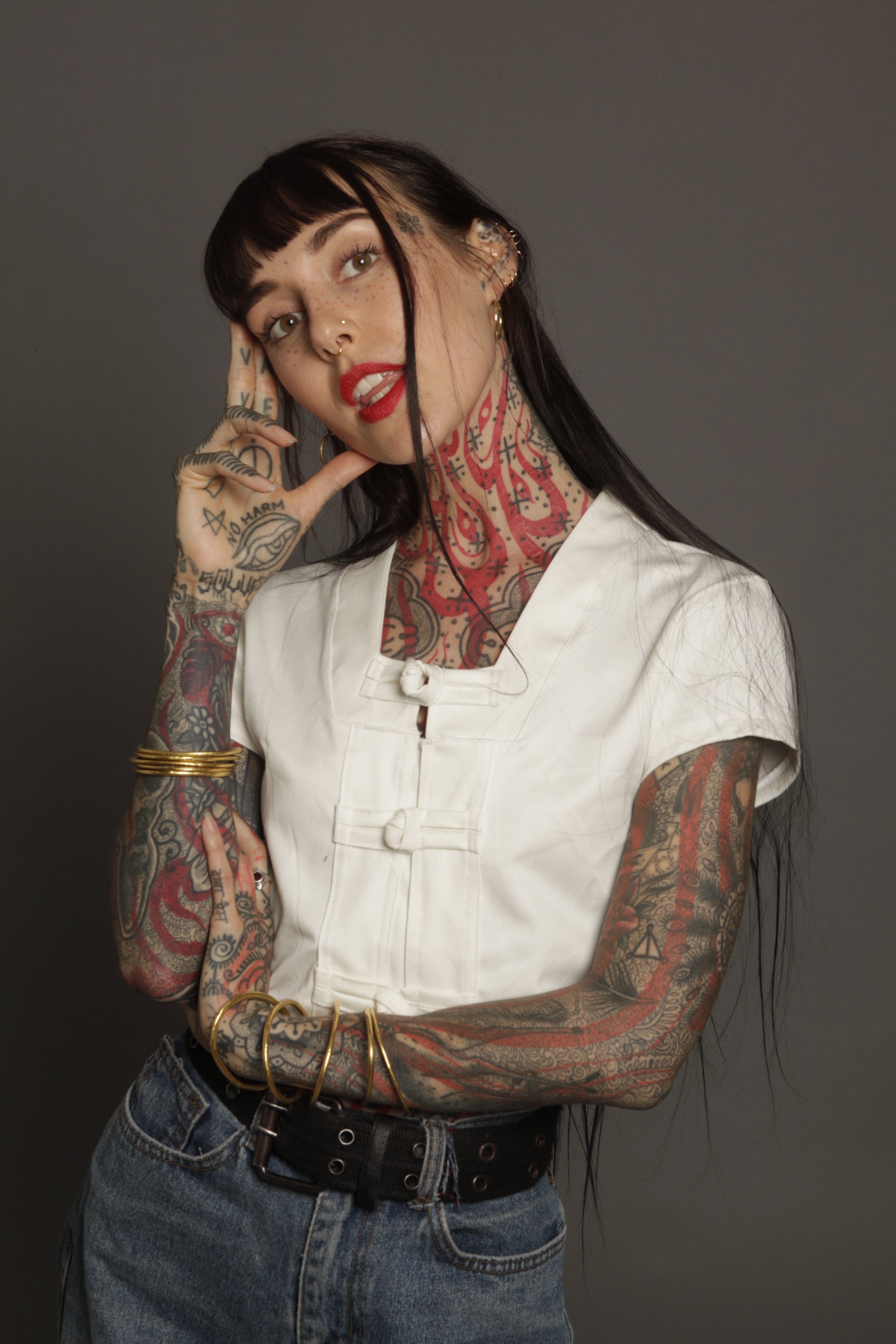 Cap Sleeve Tunic (White)