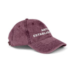 "ANTI-ESTABLISHMENT" Vintage Style Embroidered Hat