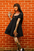 Baby Doll Dress in Jet Black