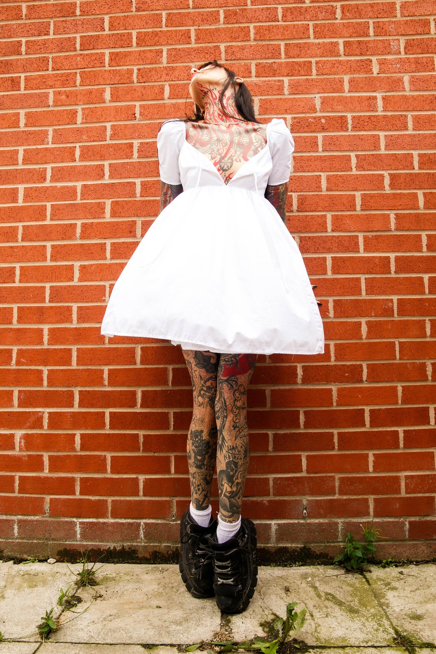 Classic Apparel: Baby Doll Dress in China White
