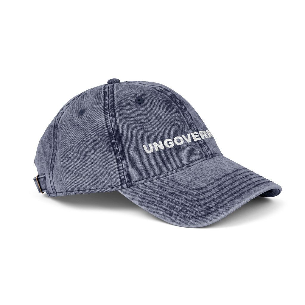 'UNGOVERNABLE' Embroidered Distressed Cap