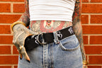 Classic Apparel: Embroidered Om Belt (Black and White)