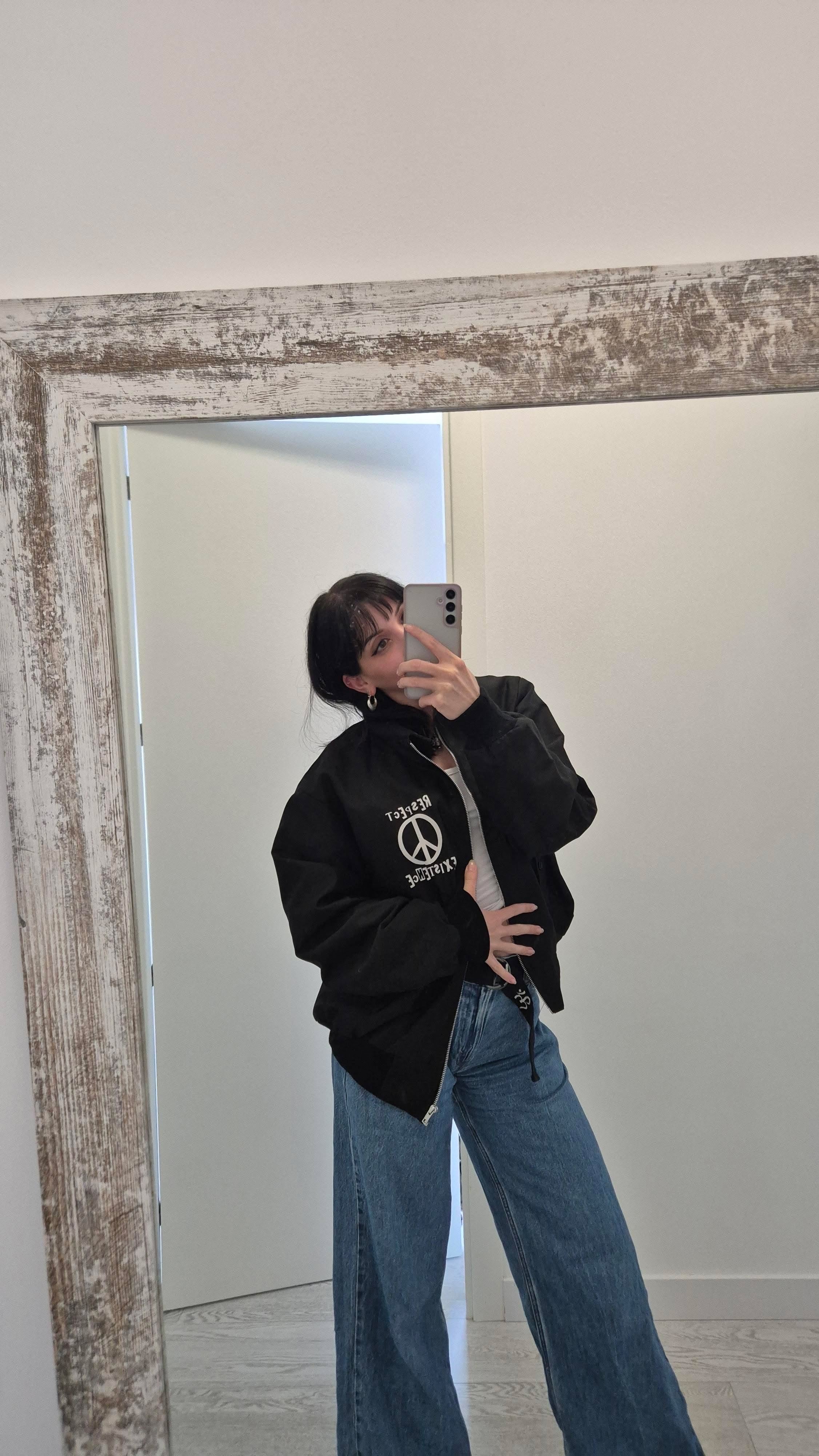 RESPECT EXISTENCE UPCYCLED BOMBER JACKET