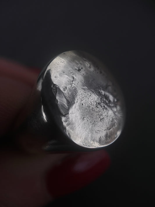 Traditional Signet Ring (Large - With Organic Texture)