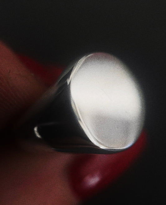 Traditional Plain Signet Ring (Large)