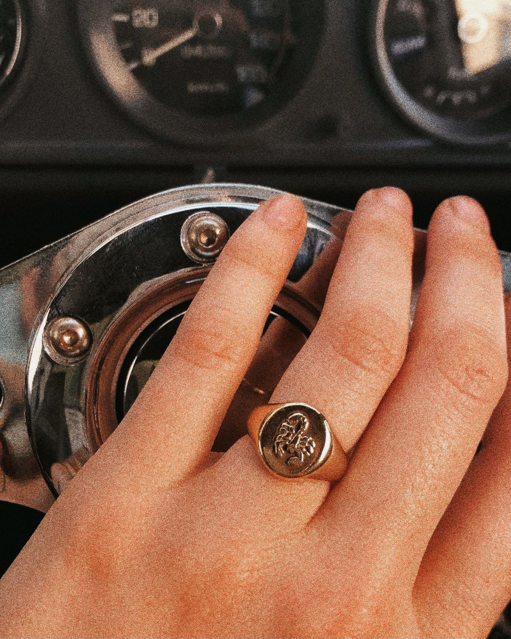 Scorpion Signet Ring 9CT Yellow Gold
