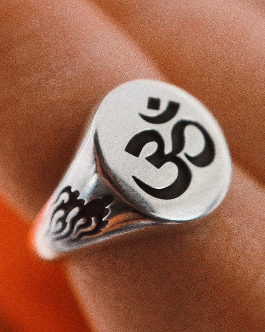 The Flaming Om Ring