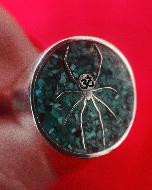 1. Tough Stuff Spider Ring (With Turquoise Inlay)