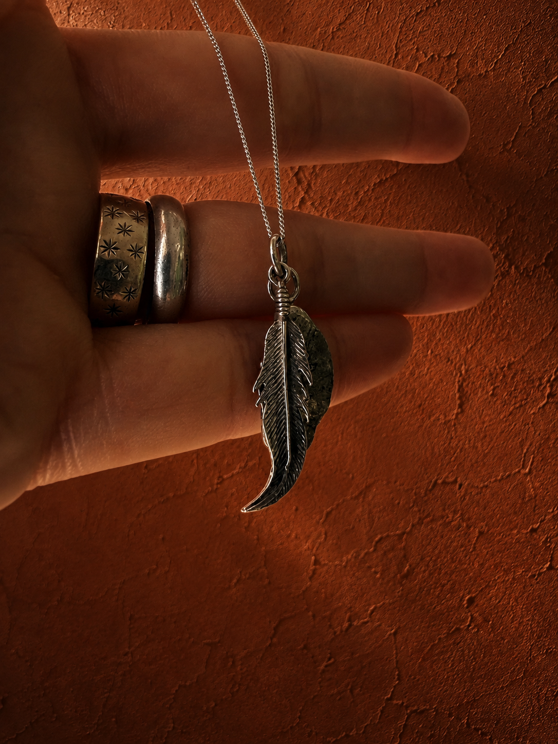 The Wild Feather and Stone Pendant