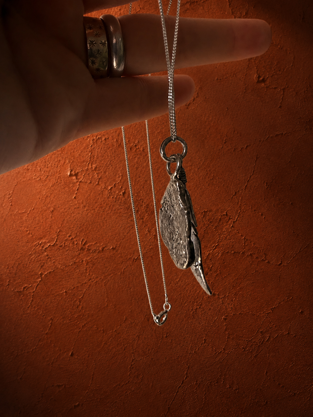 The Wild Feather and Stone Pendant
