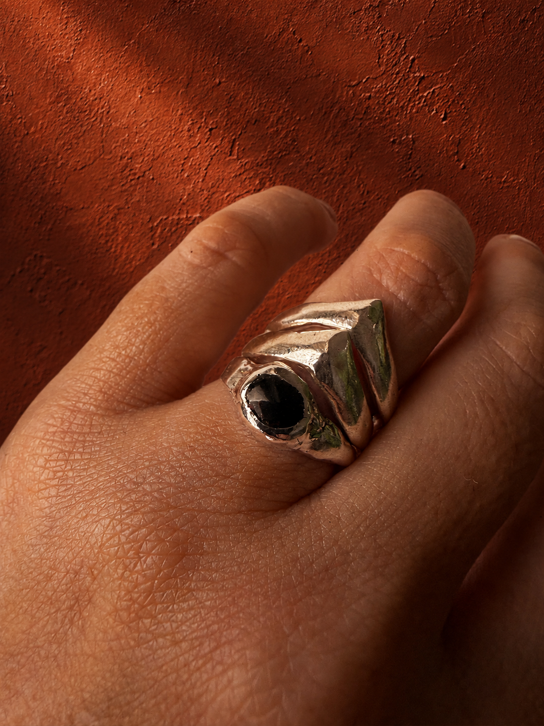 Organic Ripley - 3 Stacking Rings with Sea Glass