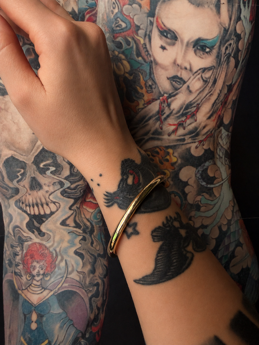 The Solid 5mm Brass Athena Bangle