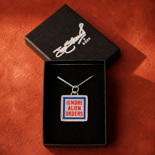 Official LOKI X JOE STRUMMER "Ignore Alien Orders" Necklace