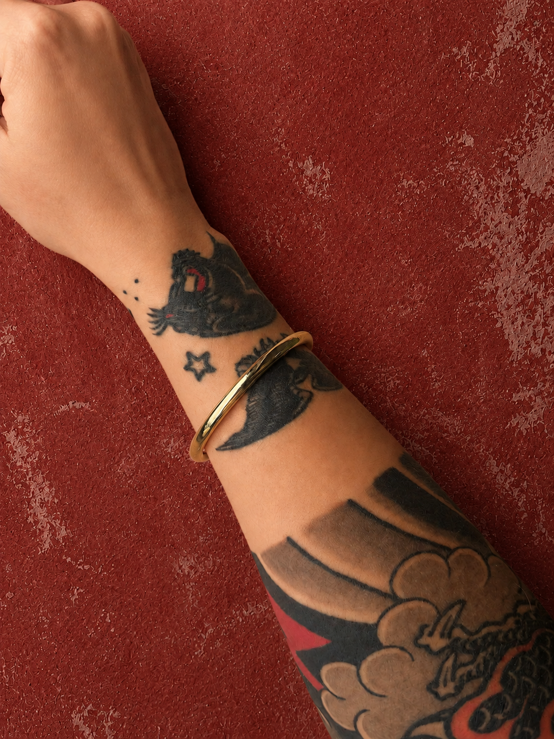 The Solid 5mm Brass Athena Bangle