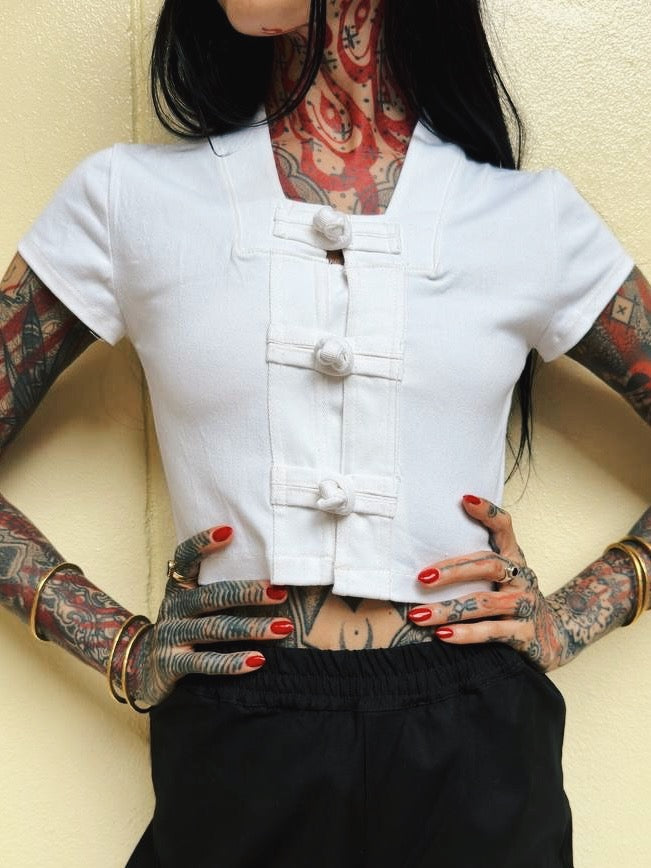Cap Sleeve Tunic (White)