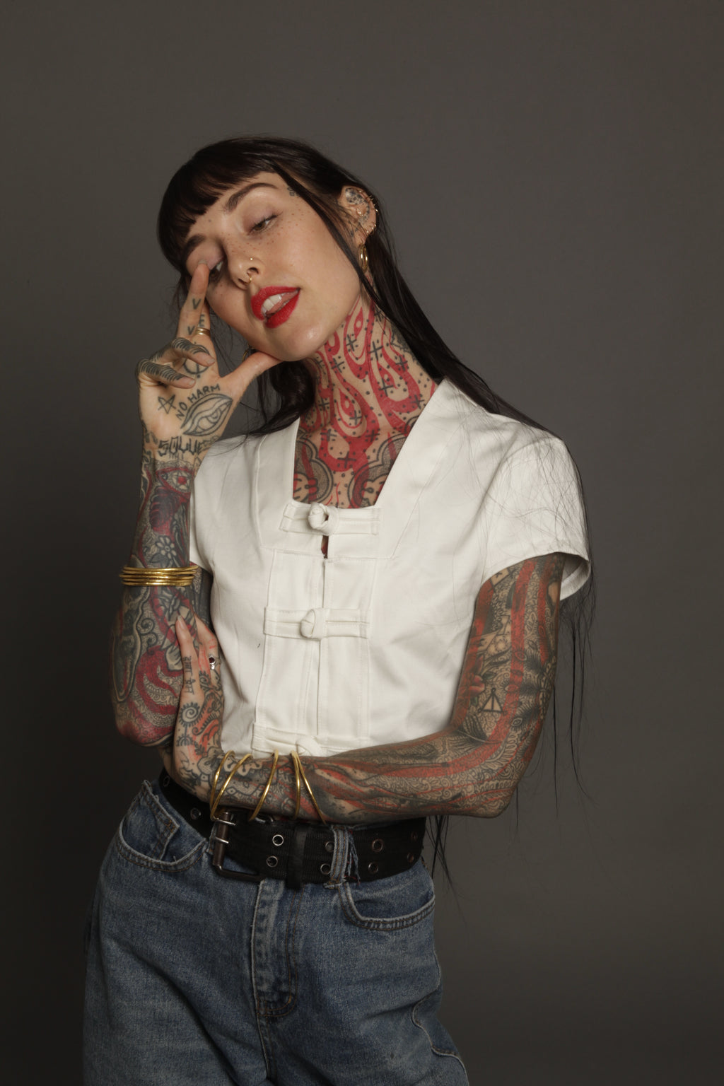 Cap Sleeve Tunic (White)