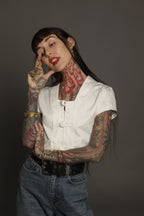 Cap Sleeve Tunic (White)