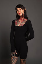 Form Fitting Playsuit With Thumbholes