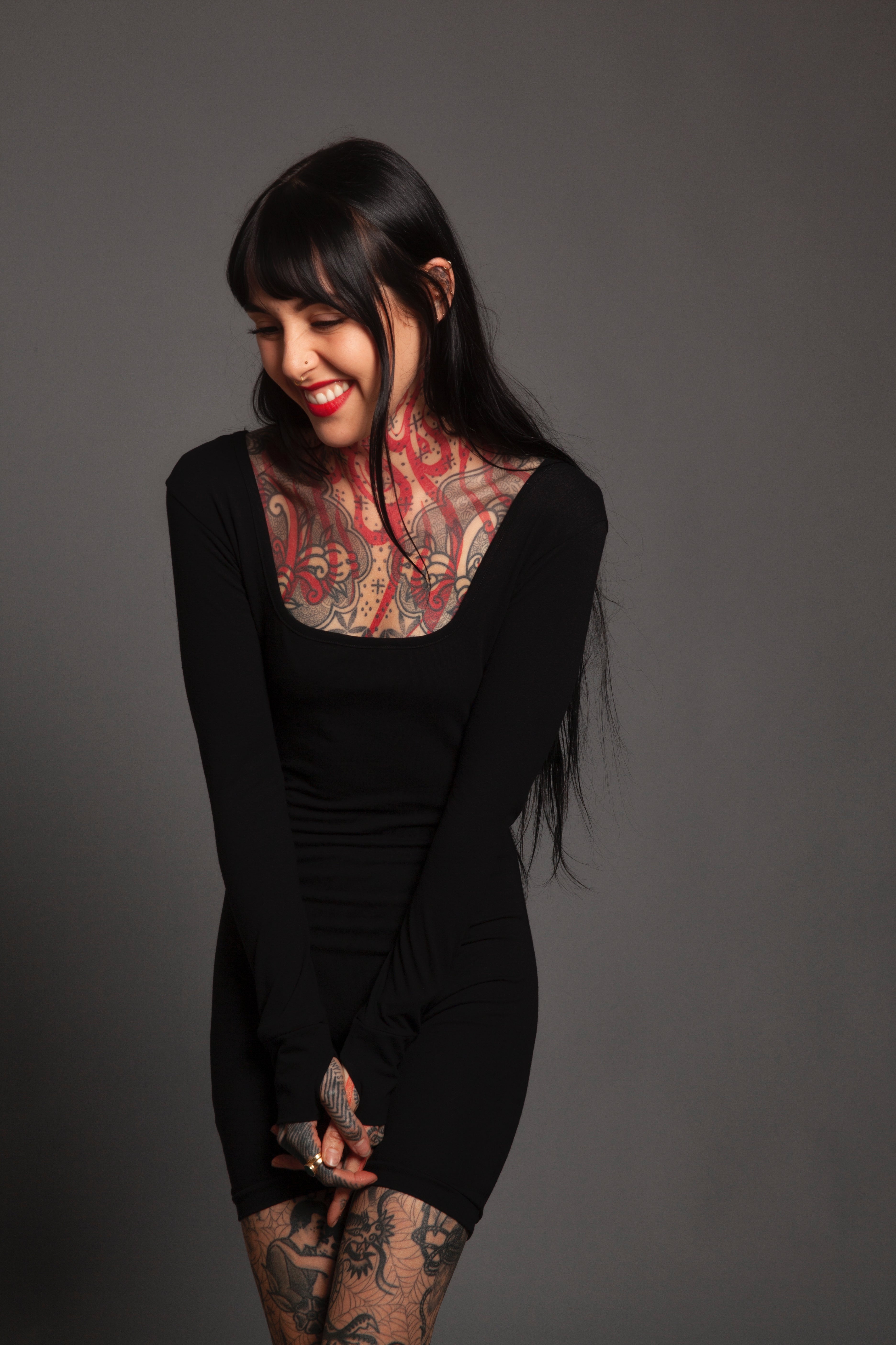 Classic Apparel: Form Fitting Playsuit With Thumbholes