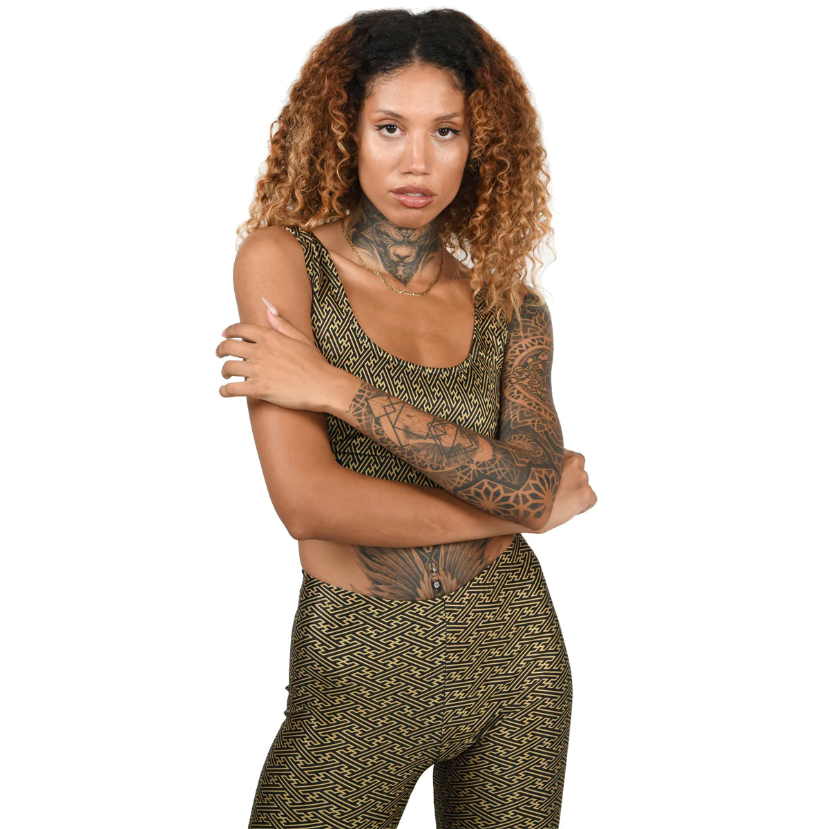 The Geometry Series Leggings (Gold)