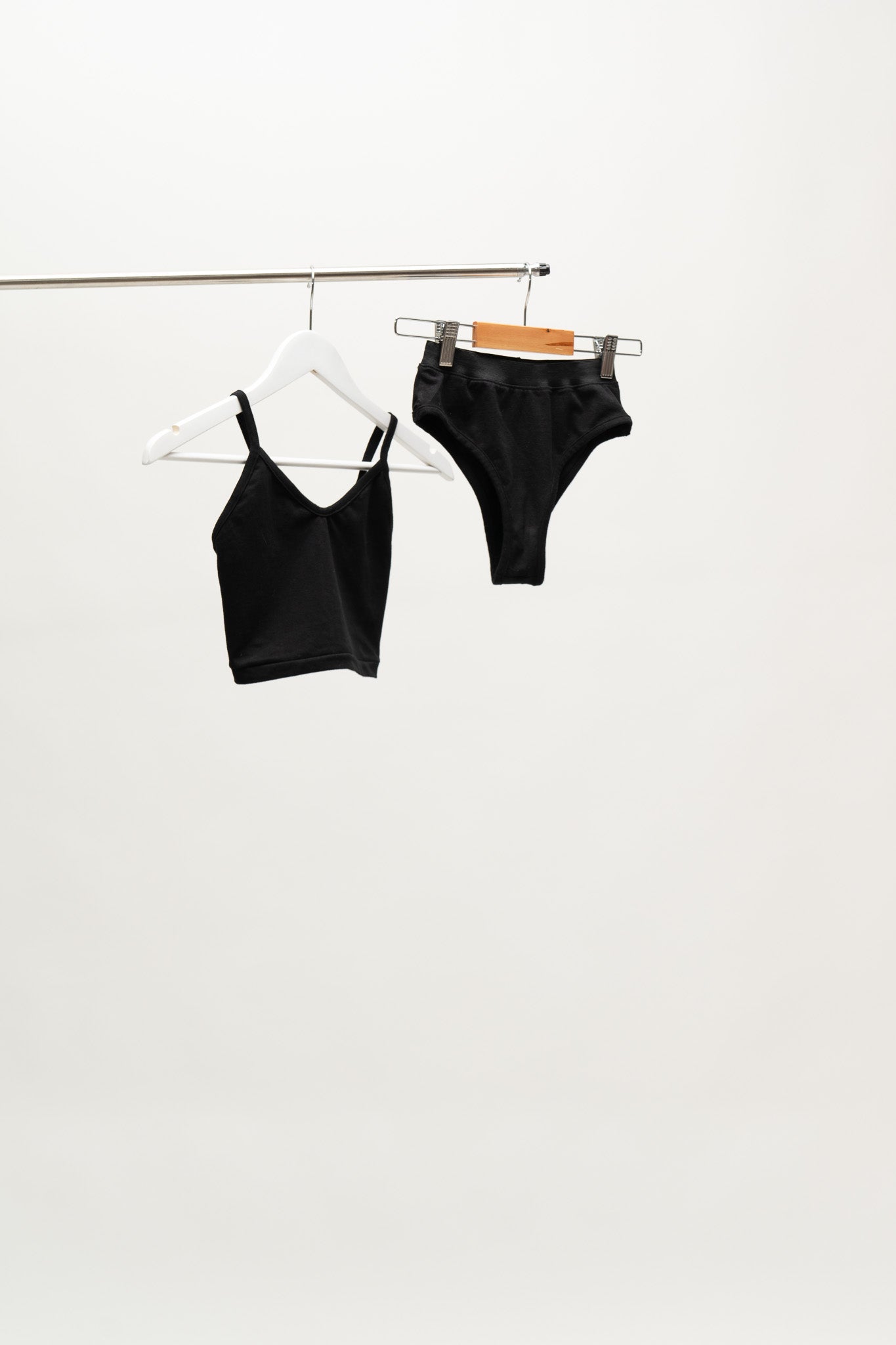 All Black Underwear Set