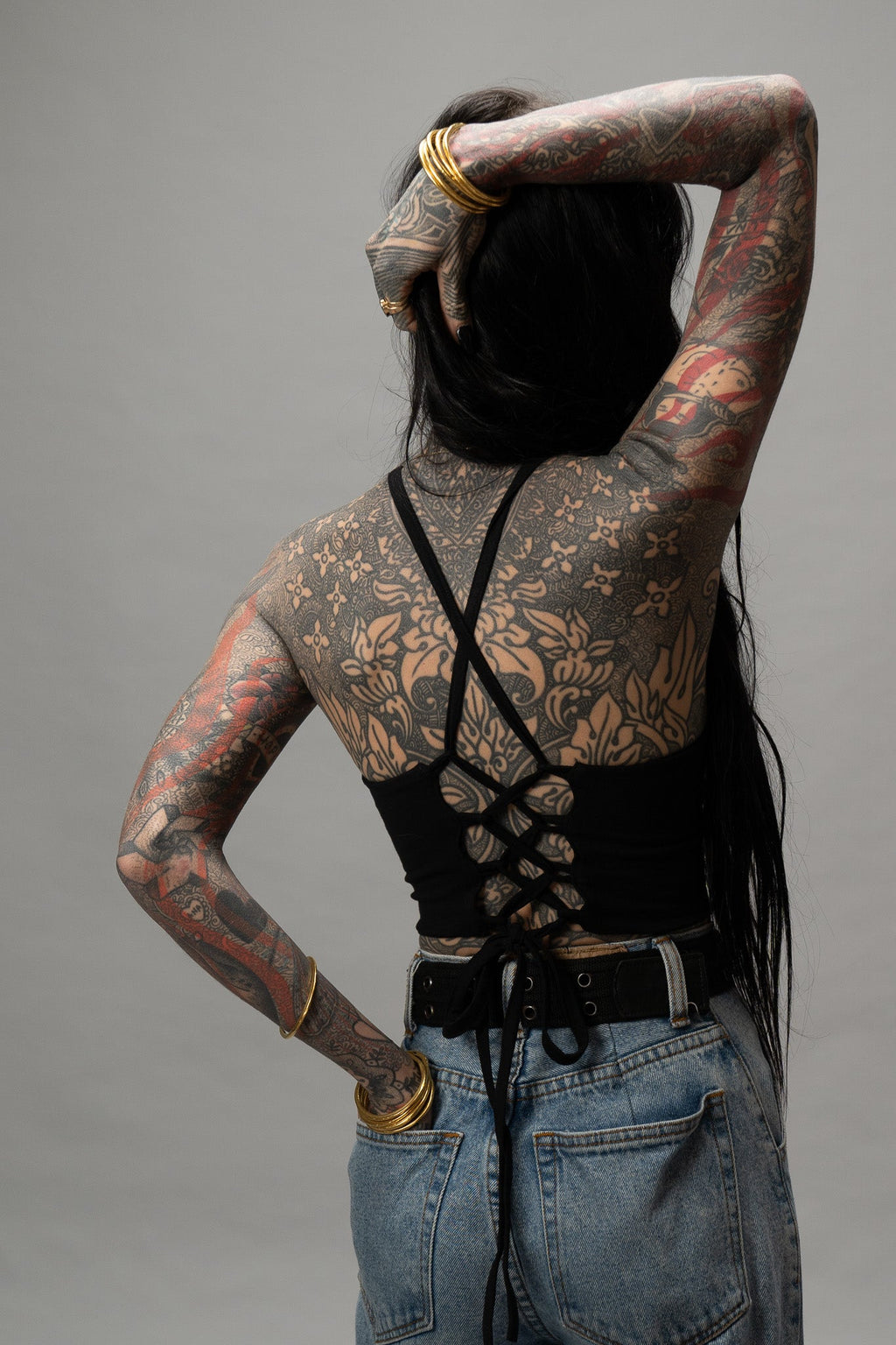 Black Racer Vest Tie Back