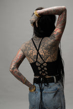 Black Racer Vest Tie Back