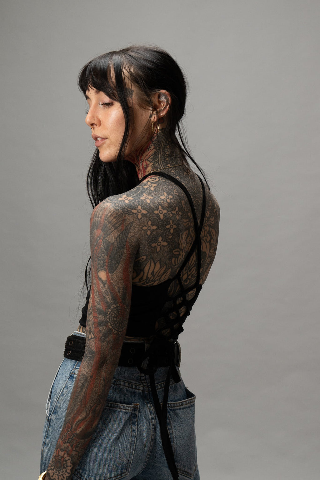 Black Racer Vest Tie Back