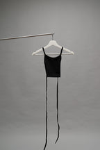 Black Halter Cross Back