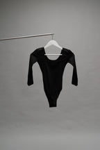 Black 3/4 Sleeve Leotard