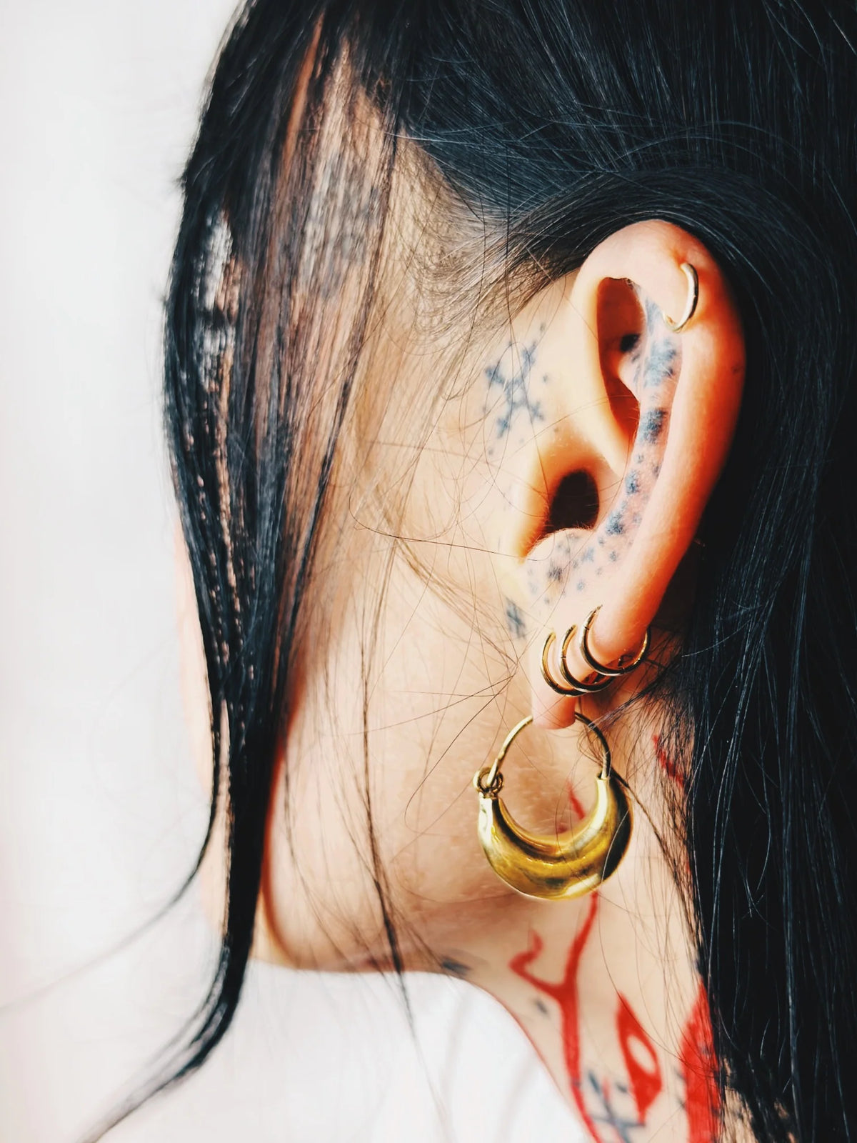 Small Plain Tribal Hoops