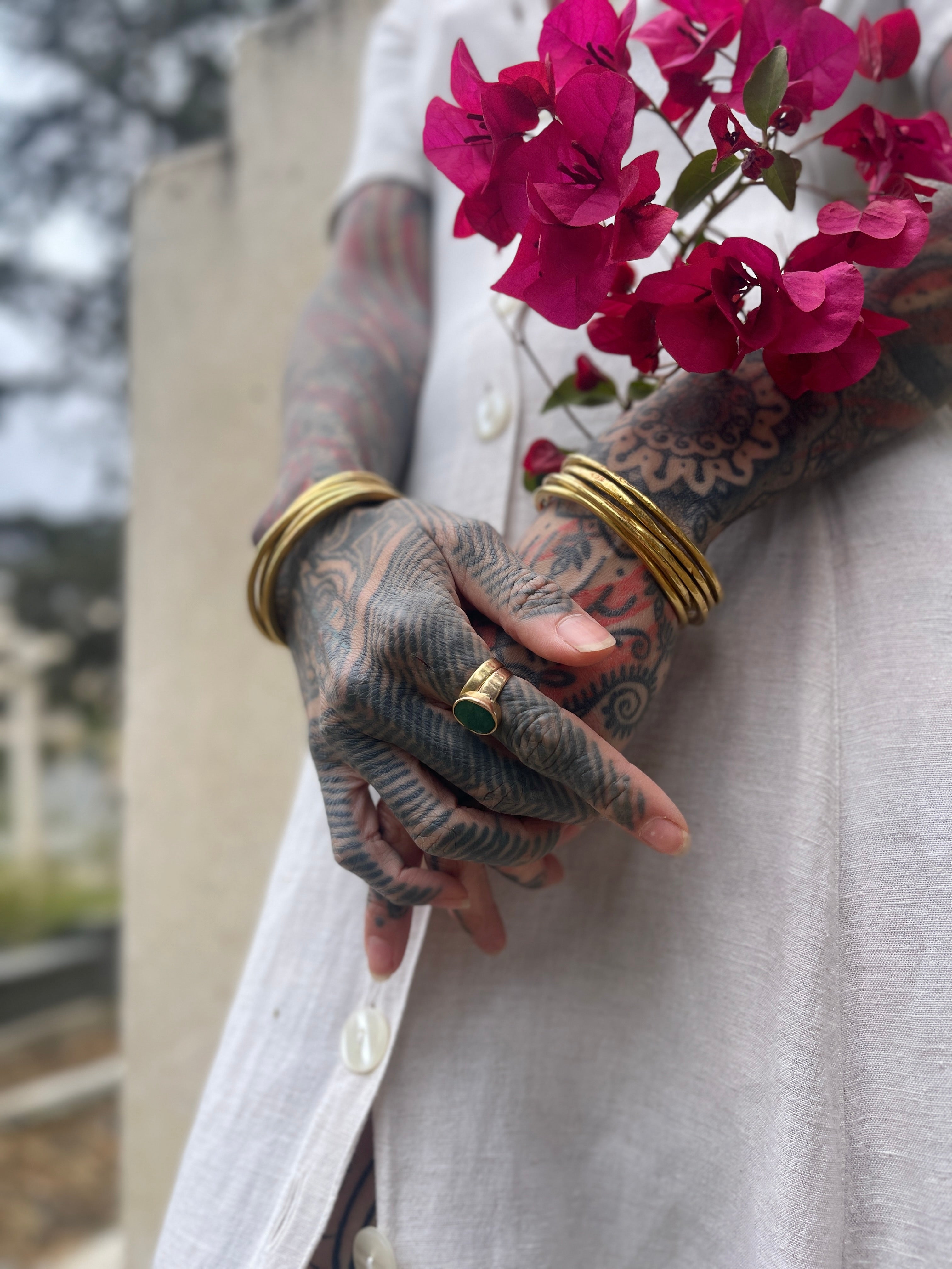 "Children of The Sun" Stacking Bangle (Brass)