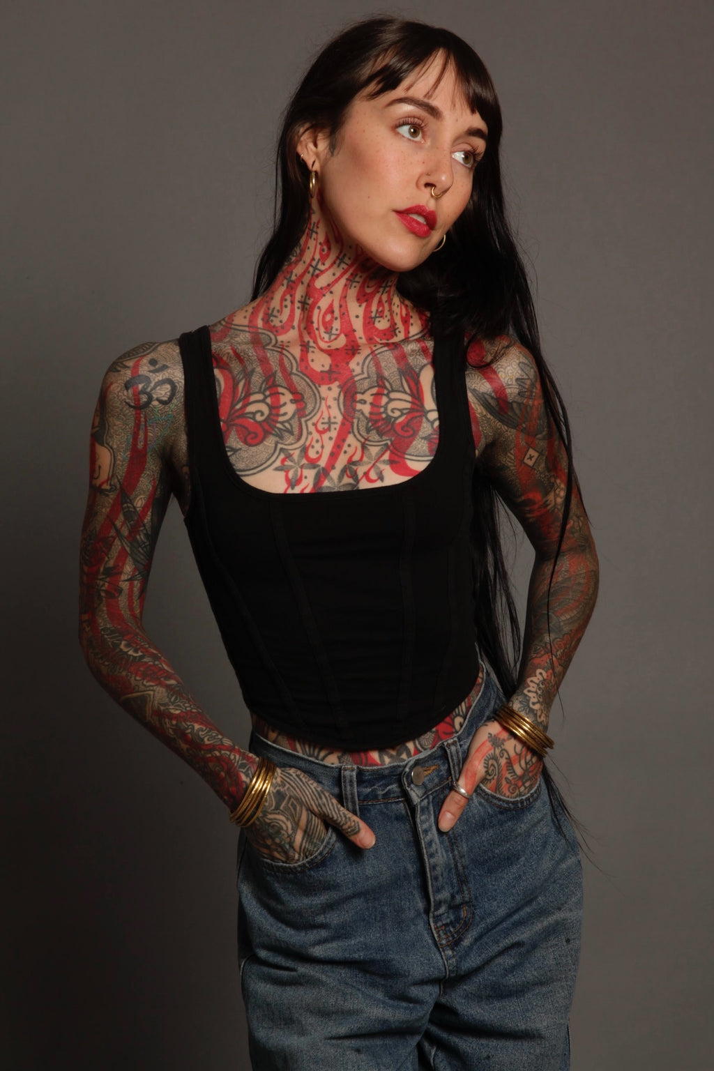 Soft Black Corset Vest