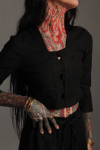 Black 3/4 Sleeved Tunic