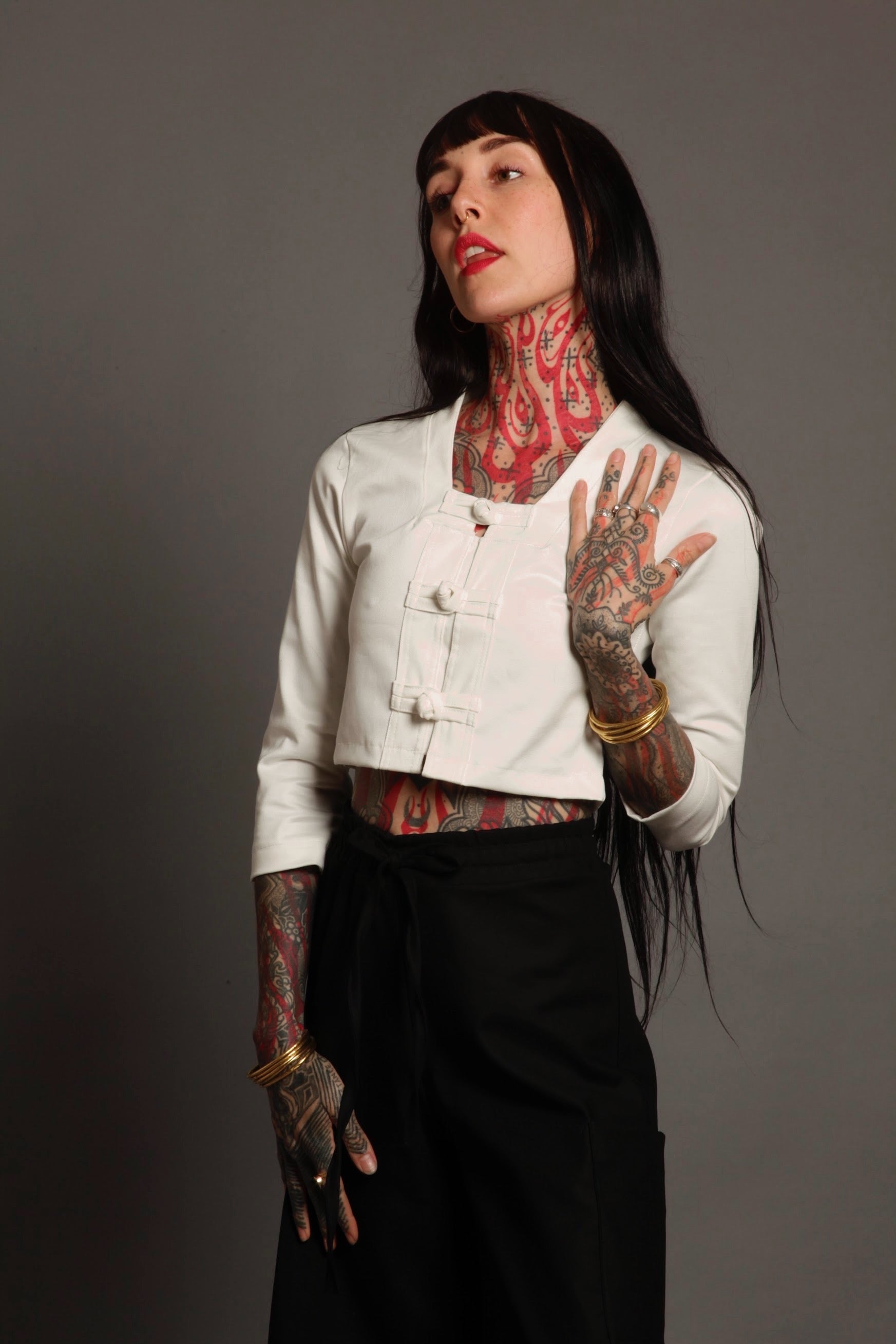 White 3/4 Sleeved Tunic