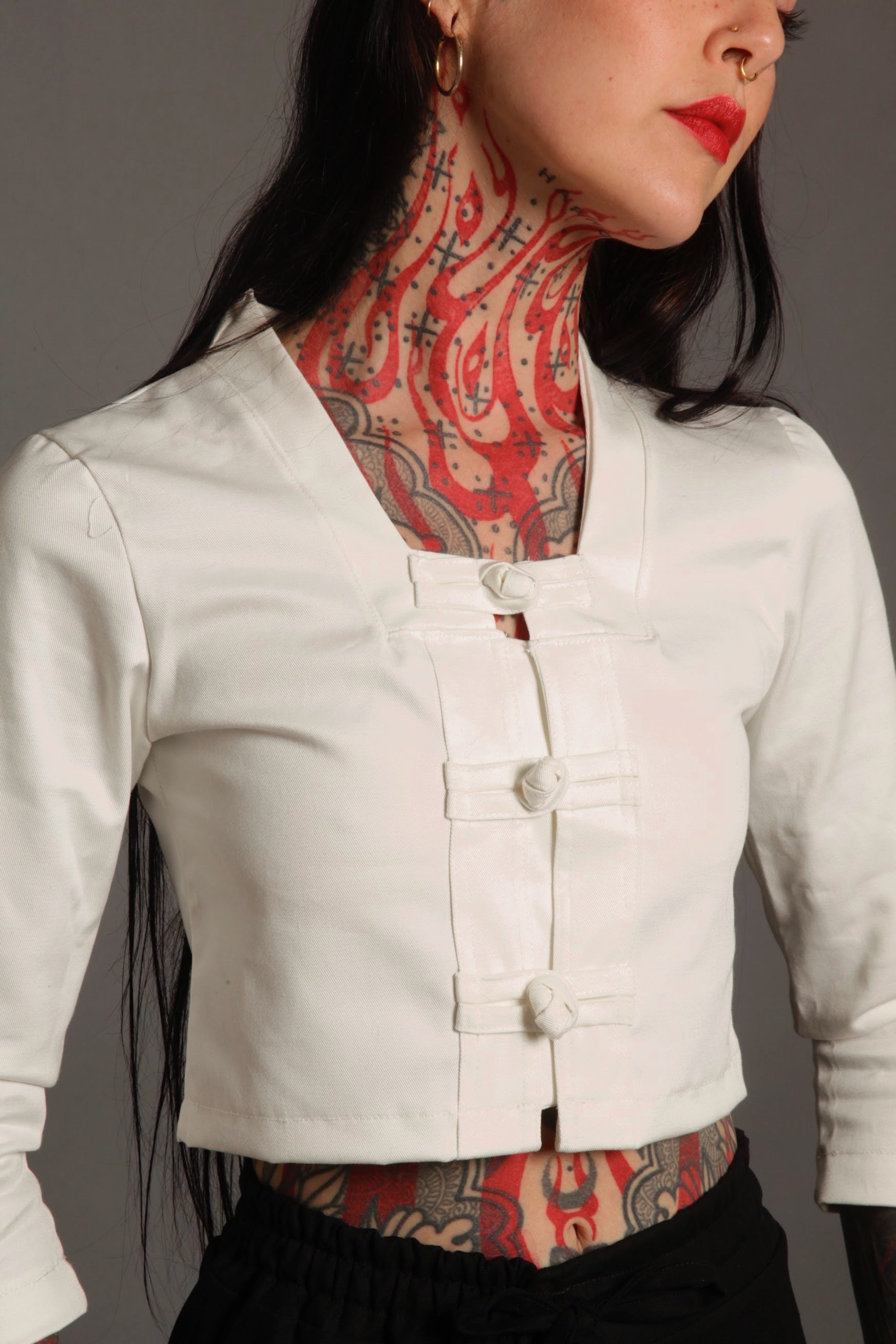 White 3/4 Sleeved Tunic