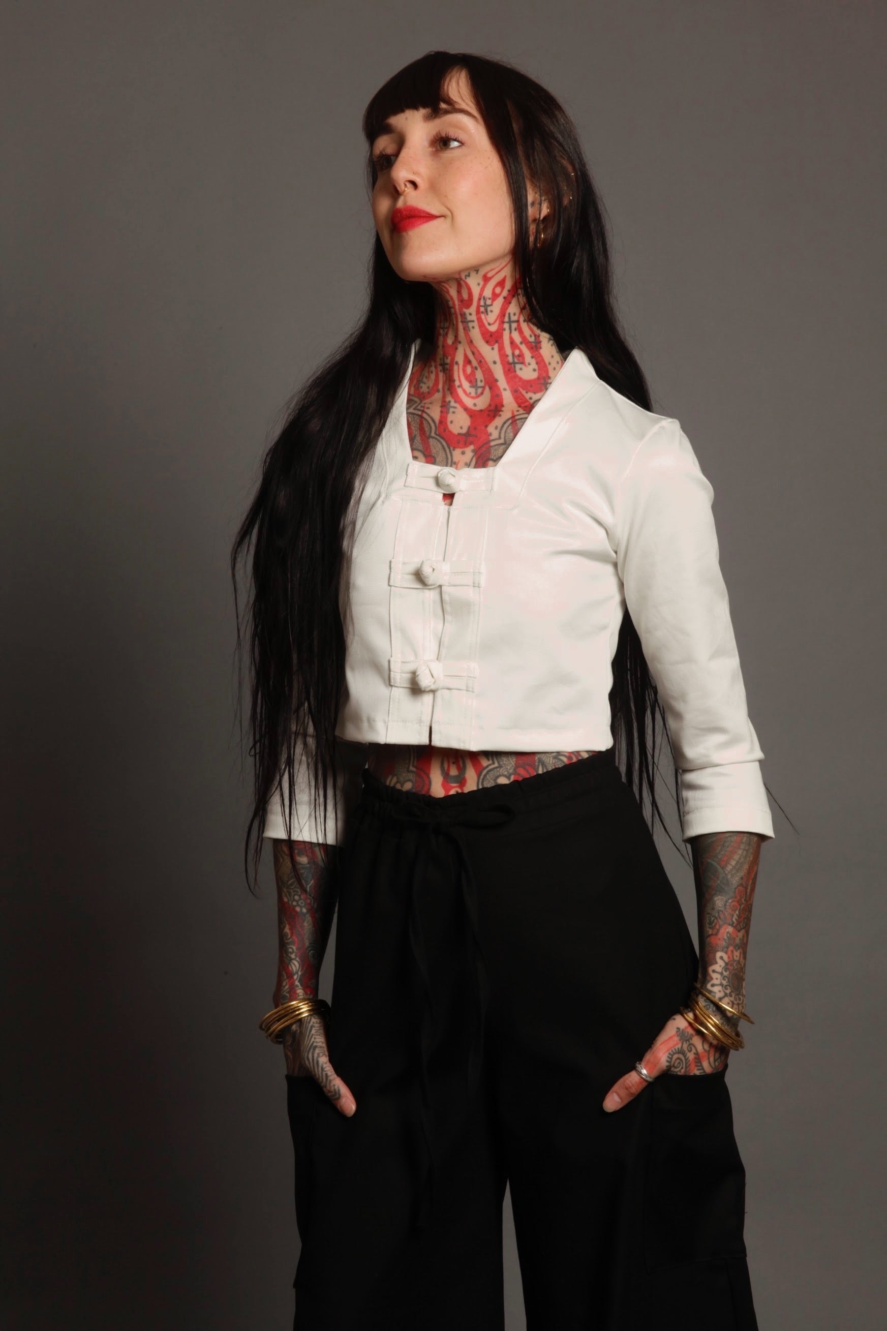 White 3/4 Sleeved Tunic