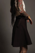 Knee Length Wrap Skirt