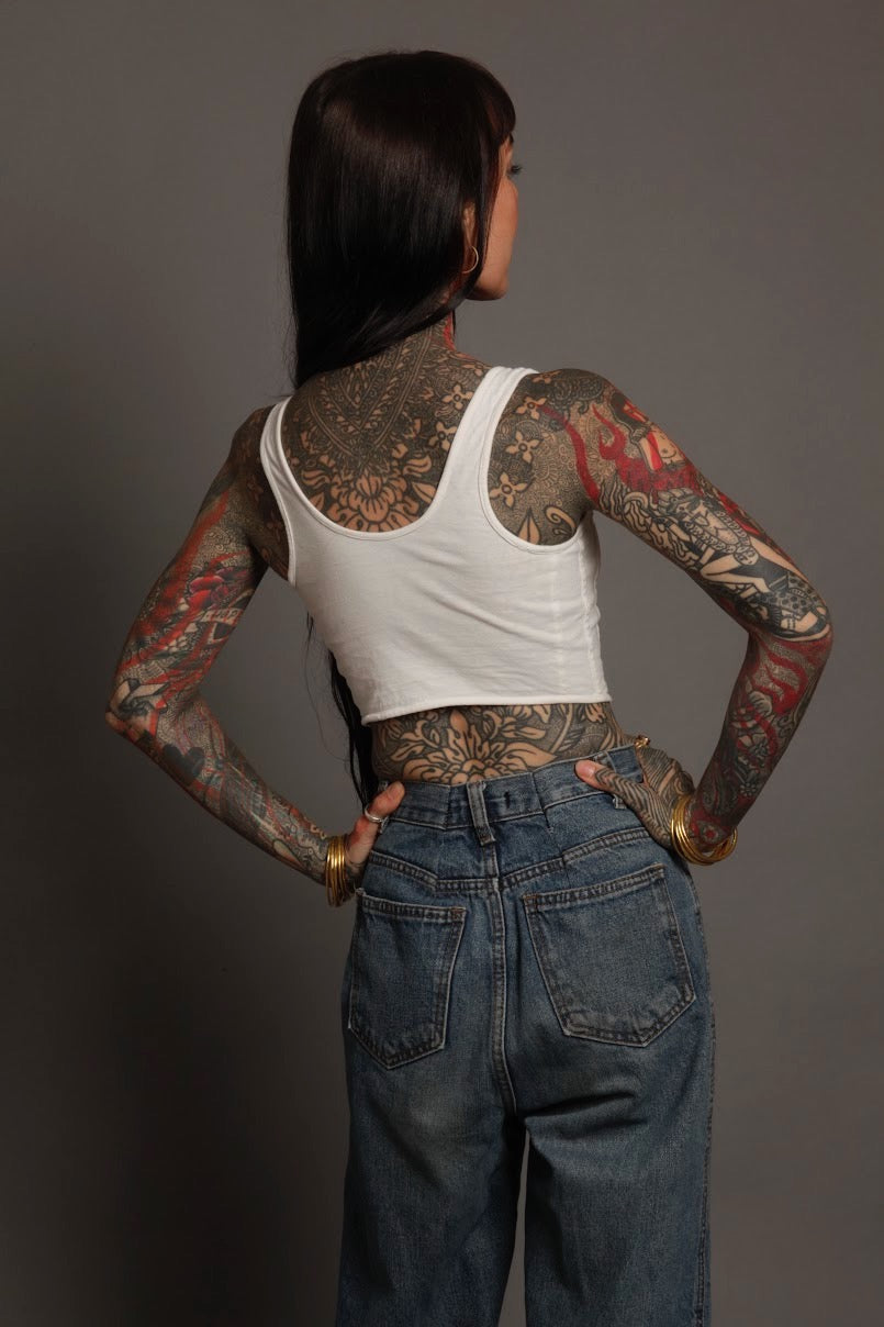 Soft White Corset Vest
