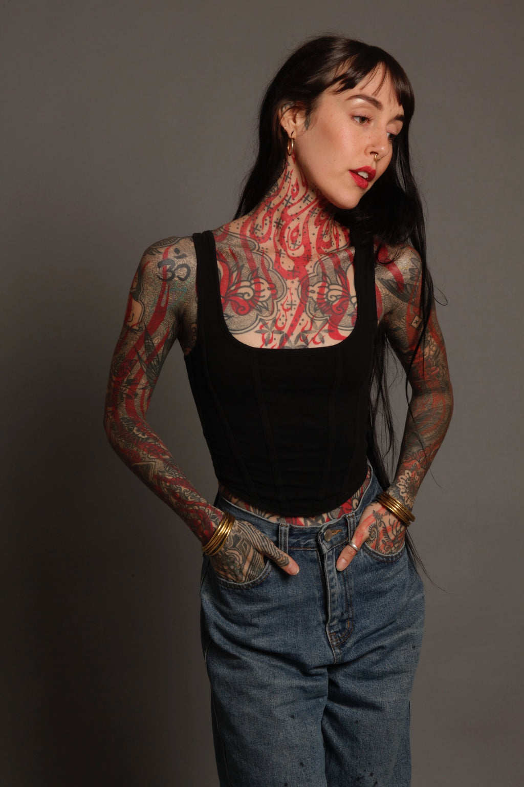 Soft Black Corset Vest
