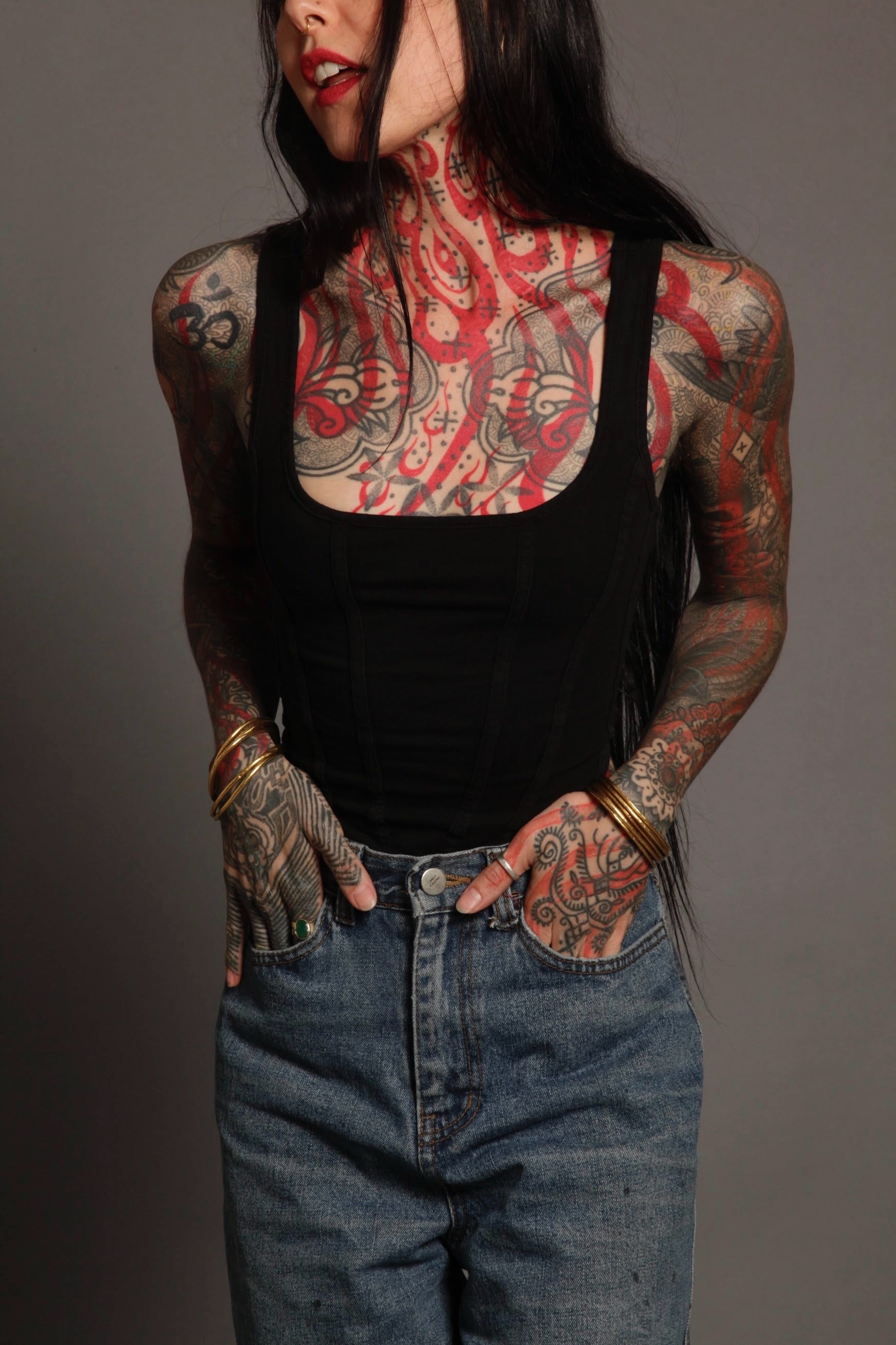 Classic Apparel: Soft Black Corset Vest