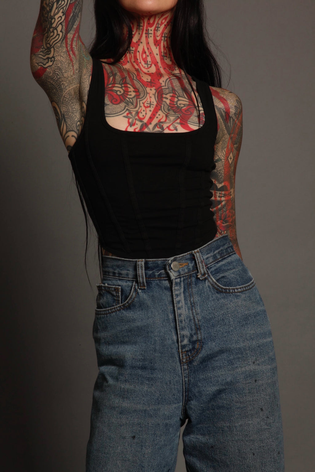 Soft Black Corset Vest