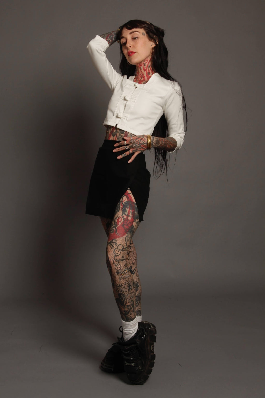 White 3/4 Sleeved Tunic