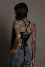 Black Racer Vest Tie Back